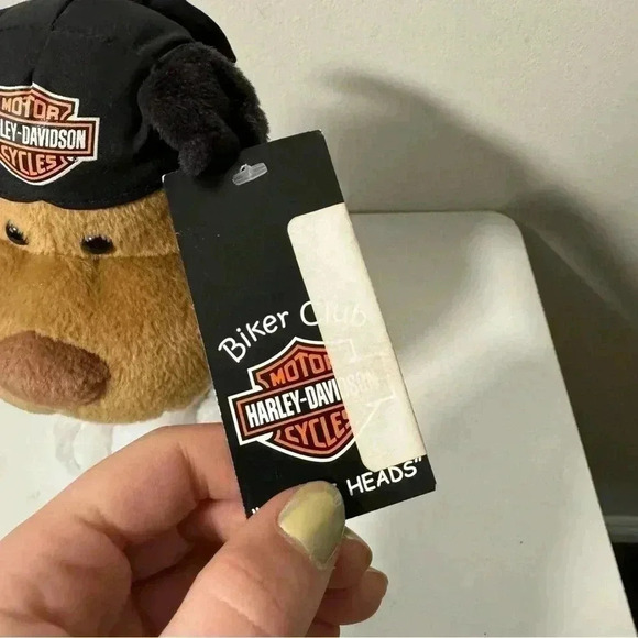 NWT HARLEY DAVIDSON DOG PLUSH  BOBBLE HEAD 9” Y2K - Picture 5 of 5